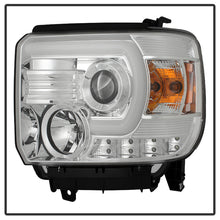 Carregar imagem no visualizador da galeria, Spyder GMC Sierra 14-16 Projector Headlights Light Bar DRL Chrm PRO-YD-GS14V2-LBDRL-C