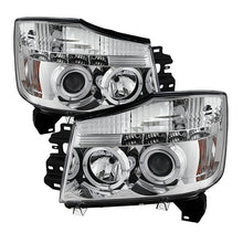 Carregar imagem no visualizador da galeria, Spyder Nissan Titan 04-14/Armada 04-07 Projector Headlights LED Halo LED Chrm PRO-YD-NTI04-HL-C