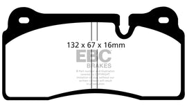 EBC 04-14 Lamborghini Gallardo Orangestuff Rear Brake Pads
