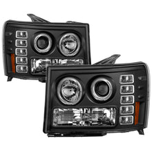 Carregar imagem no visualizador da galeria, Spyder GMC Sierra 1500/GMC Sierra Denali 08-13 Projector LED Halo- LED Blk PRO-YD-GS07-HL-BK