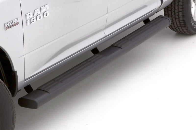 Lund 09-15 Dodge Ram 1500 Crew Cab (Built Before 7/1/15) 6in. Oval Straight Black Nerf Bars - Black