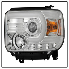 Carregar imagem no visualizador da galeria, Spyder GMC Sierra 14-16 Projector Headlights Light Bar DRL Chrm PRO-YD-GS14V2-LBDRL-C