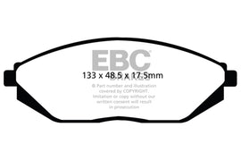 EBC 12-16 Chevrolet Spark 1.2 (Mexico) Ultimax2 Front Brake Pads