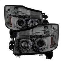Carregar imagem no visualizador da galeria, Spyder Nissan Titan 04-14/Armada 04-07 Projector Headlights LED Halo LED Smke PRO-YD-NTI04-HL-SM