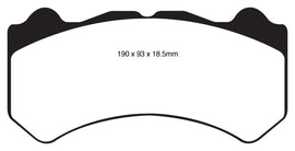 EBC 08-11 Nissan GT-R (R35) 3.8 Twin Turbo (Cast Iron Rotors) Orangestuff Front Brake Pads