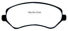 Carregar imagem no visualizador da galeria, EBC 04-07 Chrysler Town &amp; Country 3.3 Rear Drums Yellowstuff Front Brake Pads