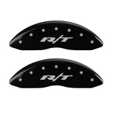 MGP 4 Caliper Covers Engraved Front & Rear RT Black finish silver ch