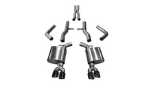Carregar imagem no visualizador da galeria, Corsa 17-18 Dodge Challenger 5.7L V8 Xtreme Cat-Back Dual Rear Exit w/3.5in Black Tips