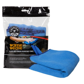 Chemical Guys Waffle Weave Glass & Window Microfiber Towel - 24in x 16in - Blue (P48)