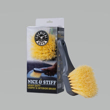 Load image into Gallery viewer, Chemical Guys Stiffy Brush For Carpets &amp; Durable Surfaces - Yellow (P12)