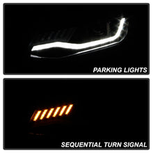 Carregar imagem no visualizador da galeria, Spyder Chevy Camaro 16-18 Halogen Model Projector Headlights Black PRO-YD-CCAM16HALSI-SEQ-BK