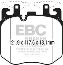 Carregar imagem no visualizador da galeria, EBC 2015+ BMW 750 4.4L Twin Turbo (G12) Redstuff Front Brake Pads