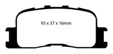Carregar imagem no visualizador da galeria, EBC 02-03 Lexus ES300 3.0 Yellowstuff Rear Brake Pads