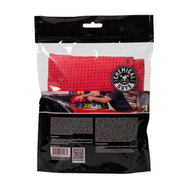 Chemical Guys Waffle Weave Glass & Window Microfiber Towel - 24in x 16in - Red (P48)