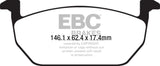EBC 2017+ Volkswagen Golf Mk7 1.8L Turbo Redstuff Front Brake Pads