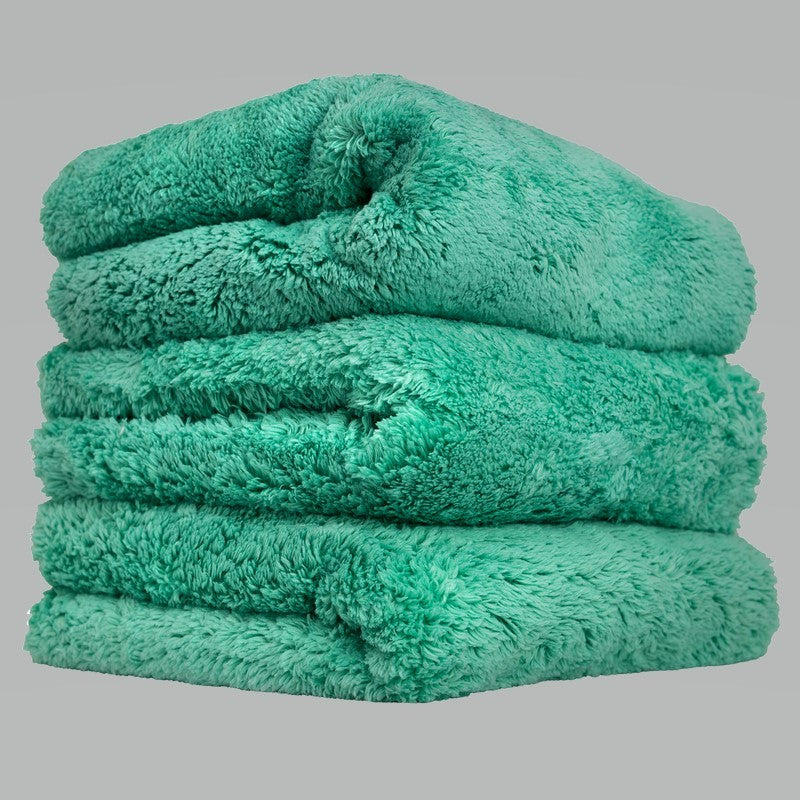 Chemical Guys Happy Ending Ultra Edgeless Microfiber Towel - 16in x 16in - Green - 3 Pack (P16)