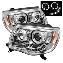 Carregar imagem no visualizador da galeria, Spyder Toyota Tacoma 05-11 Projector Headlights LED Halo LED Chrome High H1 Low H1 PRO-YD-TT05-HL-C