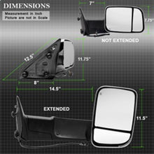 Carregar imagem no visualizador da galeria, Xtune Dodge Ram 1500 09-12 Extendable Heated Adjust Mirror Chrome HoUSing Right MIR-DRAM10-PW-R