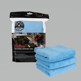 Chemical Guys Workhorse Professional Microfiber Towel - 16in x 16in - Blue - 3 Pack (P16)