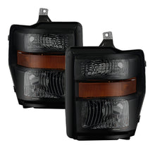Carregar imagem no visualizador da galeria, Xtune Ford F250/350/450 Super Duty 08-10 OEM Headlights Black Smoked HD-JH-FS08-AM-BSM
