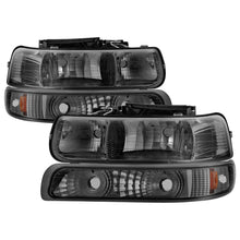 Carregar imagem no visualizador da galeria, Xtune Chevy Tahoe 00-06 Amber Crystal Headlights w/ Bumper Lights Smoke HD-JH-CSIL99-SET-AM-SM