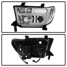 Carregar imagem no visualizador da galeria, Spyder 07-13 Toyota Tundra V2 Light Bar DRL Projector Headlights - Chrome (PRO-YD-TTU07V2-LB-C)