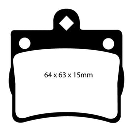 EBC 95-97 Mercedes-Benz C220 (W202) 2.2 (Single Pin Rear) Redstuff Rear Brake Pads
