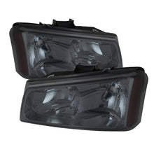 Carregar imagem no visualizador da galeria, Xtune Chevy Silverado 1500/2500/3500 03-06 Crystal Headlights Smoke HD-JH-CSIL03-SM-AM