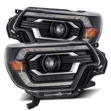 Carregar imagem no visualizador da galeria, AlphaRex 12-15 Toyota Tacoma LUXX LED Projector Headlights Plank Style Black w/DRL