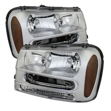 Carregar imagem no visualizador da galeria, Xtune Chevy Trailblazer 02-09 Crystal Headlights Chrome HD-JH-CTB02-AM-C