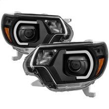 Carregar imagem no visualizador da galeria, xTune Toyota Tacoma 12-15 Headlights - Light Bar DRL - Black PRO-JH-TTA12-LBDRL-BK