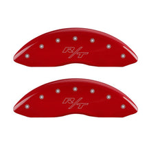 Carregar imagem no visualizador da galeria, MGP 4 Caliper Covers Engraved Front &amp; Rear Vintage Style/RT Red finish silver ch