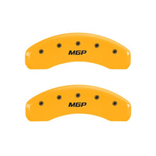 Carregar imagem no visualizador da galeria, MGP Rear set 2 Caliper Covers Engraved Rear MGP Yellow finish black ch