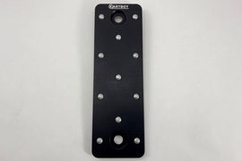 Kartboy CNC Aluminum Dead Pedal - Black w/ Silver Buck Rivets