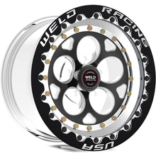 Carregar imagem no visualizador da galeria, Weld Magnum III 15x10 / 5x120mm BP / 7.5in. BS Black Wheel - Black Single Beadlock MT