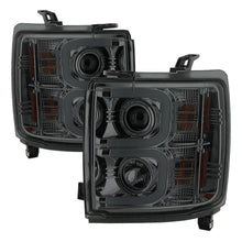 Carregar imagem no visualizador da galeria, Spyder Chevy Silverado 14-16 2500 HD Projector Headlights Light Bar DRL Smke PRO-YD-CSHD14-LBDRL-SM