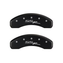Carregar imagem no visualizador da galeria, MGP 4 Caliper Covers Engraved Front &amp; Rear SSR Red finish silver ch