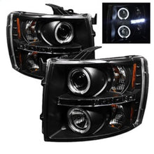 Carregar imagem no visualizador da galeria, Spyder Chevy Silverado 1500 07-13 Projector Headlights LED Halo LED Blk PRO-YD-CS07-HL-BK