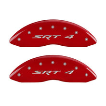 Carregar imagem no visualizador da galeria, MGP Front set 2 Caliper Covers Engraved Front SRT4 Red finish silver ch