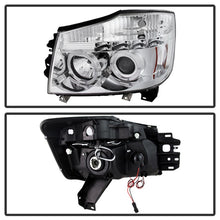 Carregar imagem no visualizador da galeria, Spyder Nissan Titan 04-14/Armada 04-07 Projector Headlights LED Halo LED Chrm PRO-YD-NTI04-HL-C