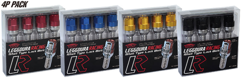 Project Kics 12x1.50 60 Deg 28mm Leggdura Shell Type Bolt & Lock Set - Red