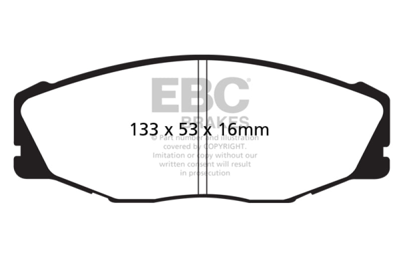 EBC 93-95 Toyota T100 Pick Up 1/2 Ton 2WD Ultimax Front Brake Pads