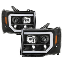 Carregar imagem no visualizador da galeria, Spyder GMC Sierra 1500/2500/3500 07-13 Denali 08-13 LED Headlights Blk PRO-YD-GS07V2PL-BK