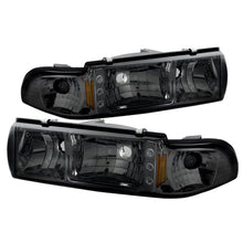 Carregar imagem no visualizador da galeria, Xtune Chevy Caprice 91-96 / Impala 91-96 1Pc LED Crystal Headlights Smoke HD-ON-CCP91-1PC-LED-SM