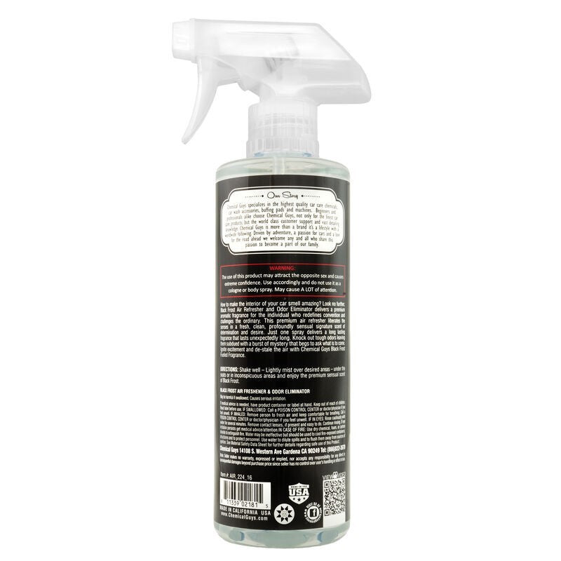 Chemical Guys Black Frost Air Freshener & Odor Eliminator - 16oz (P6)