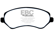 Carregar imagem no visualizador da galeria, EBC 04-07 Chrysler Town &amp; Country 3.3 Rear Drums Yellowstuff Front Brake Pads