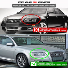 Carregar imagem no visualizador da galeria, Spyder Audi A6 05-07 Projector Headlights Halogen Model Only - DRL Black PRO-YD-ADA605-DRL-BK