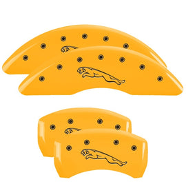 MGP 4 Caliper Covers Engraved Front & Rear Leaper Yellow finish black ch