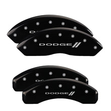 Carregar imagem no visualizador da galeria, MGP 4 Caliper Covers Engraved Front Block/Challenger Engraved Rear Vintage Style/RT Blk fnsh slvr ch