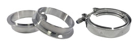 Kit de braçadeira e flange de banda em V de aço inoxidável Torque Solution - 3 pol. (76 mm)